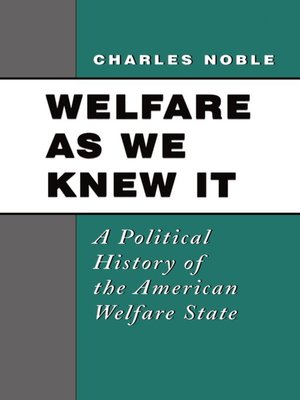 Welfare As We Knew It - ebook